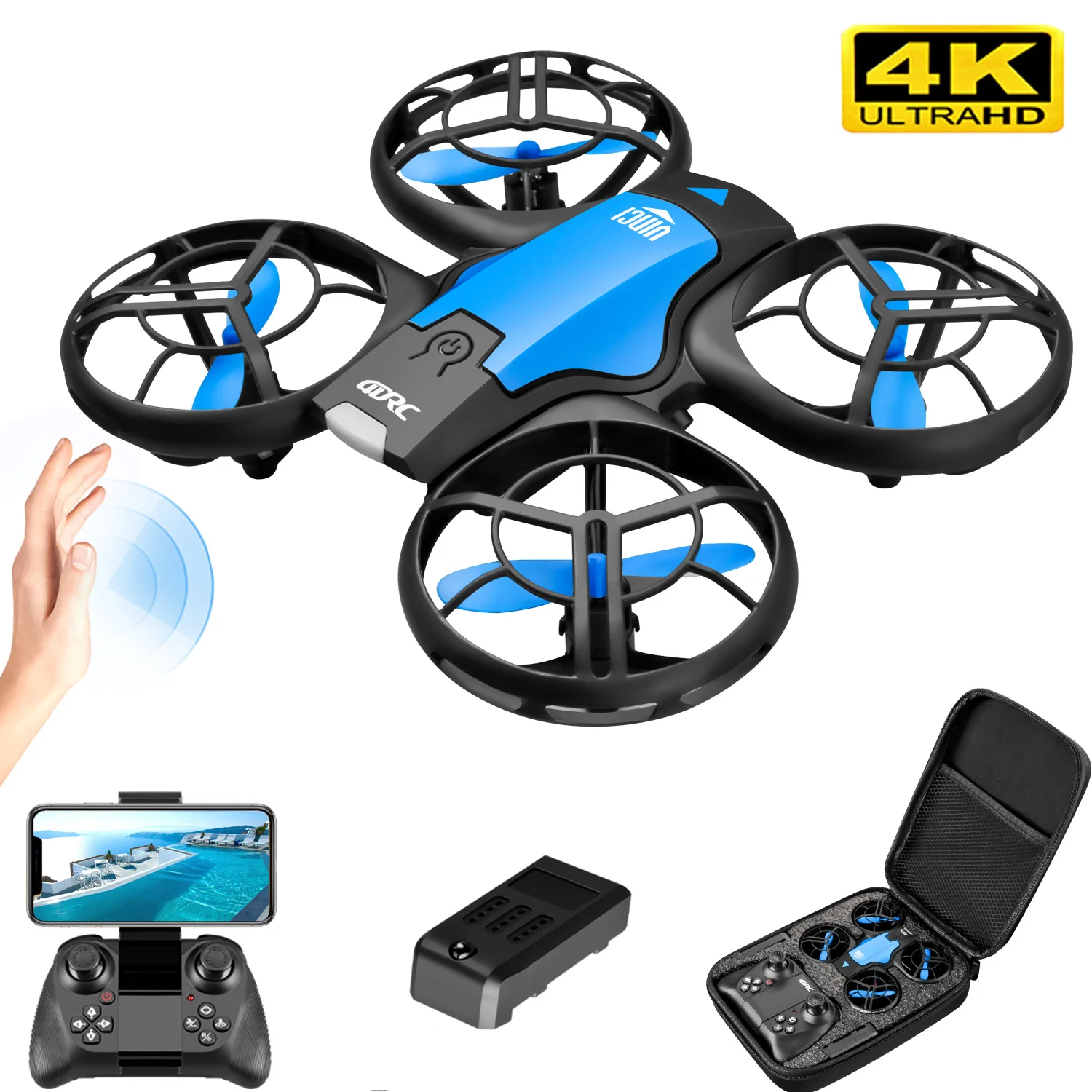 Drone Ae Rc - V8 Yeni Mini Drone 4K Profesyonel