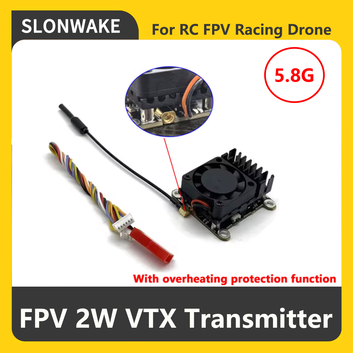 SLONWAKE 5.8G 2000mW FPV VTX V - Drone Rc Toy incelemesi ve fiyatı