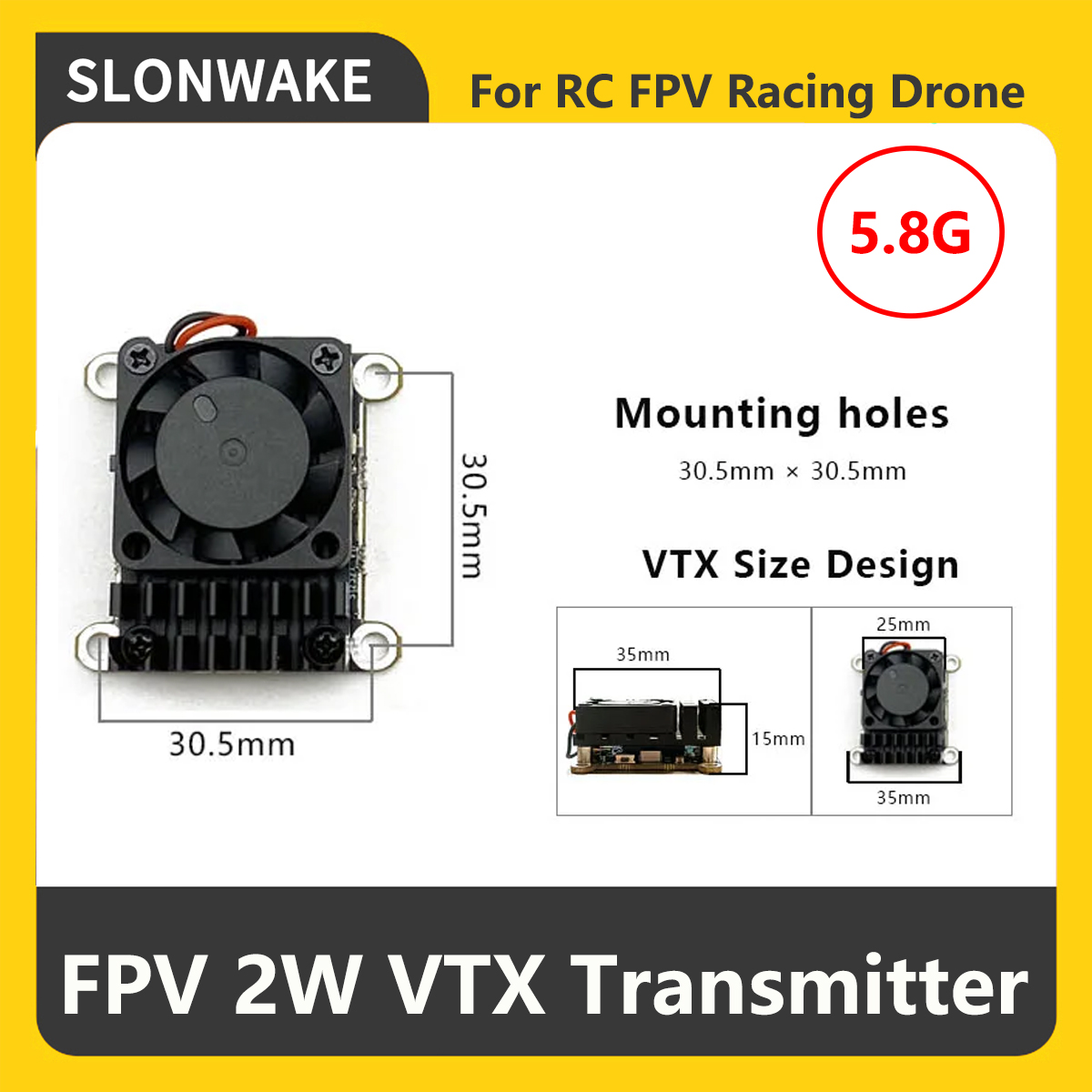 SLONWAKE 5.8G 2000mW FPV VTX V - Drone Rc Toy incelemesi ve fiyatı